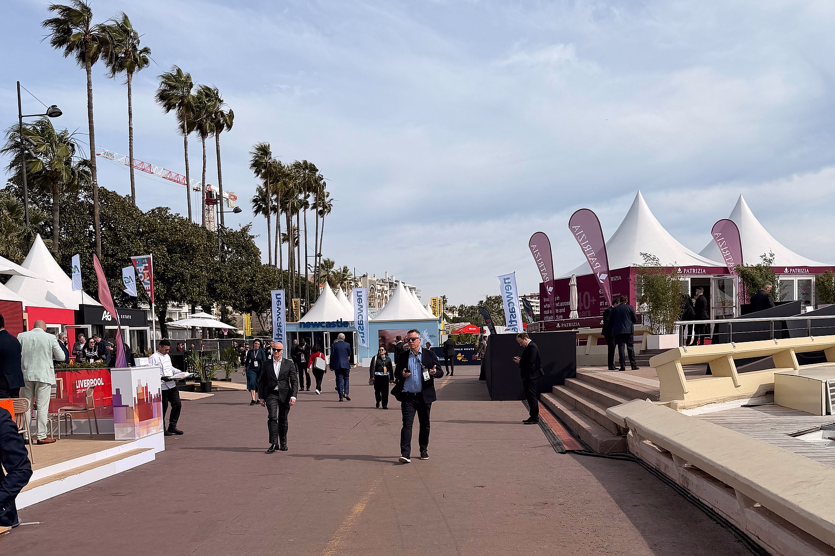 MIPIM 2026 Cannes promenade between conference pavilions